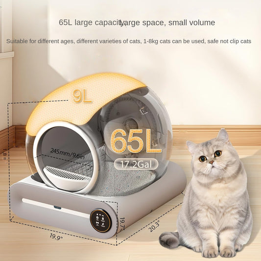Premium Smart Kattenbak – Zelfreinigend, Ionisatie & Automatisch Spoelsysteem